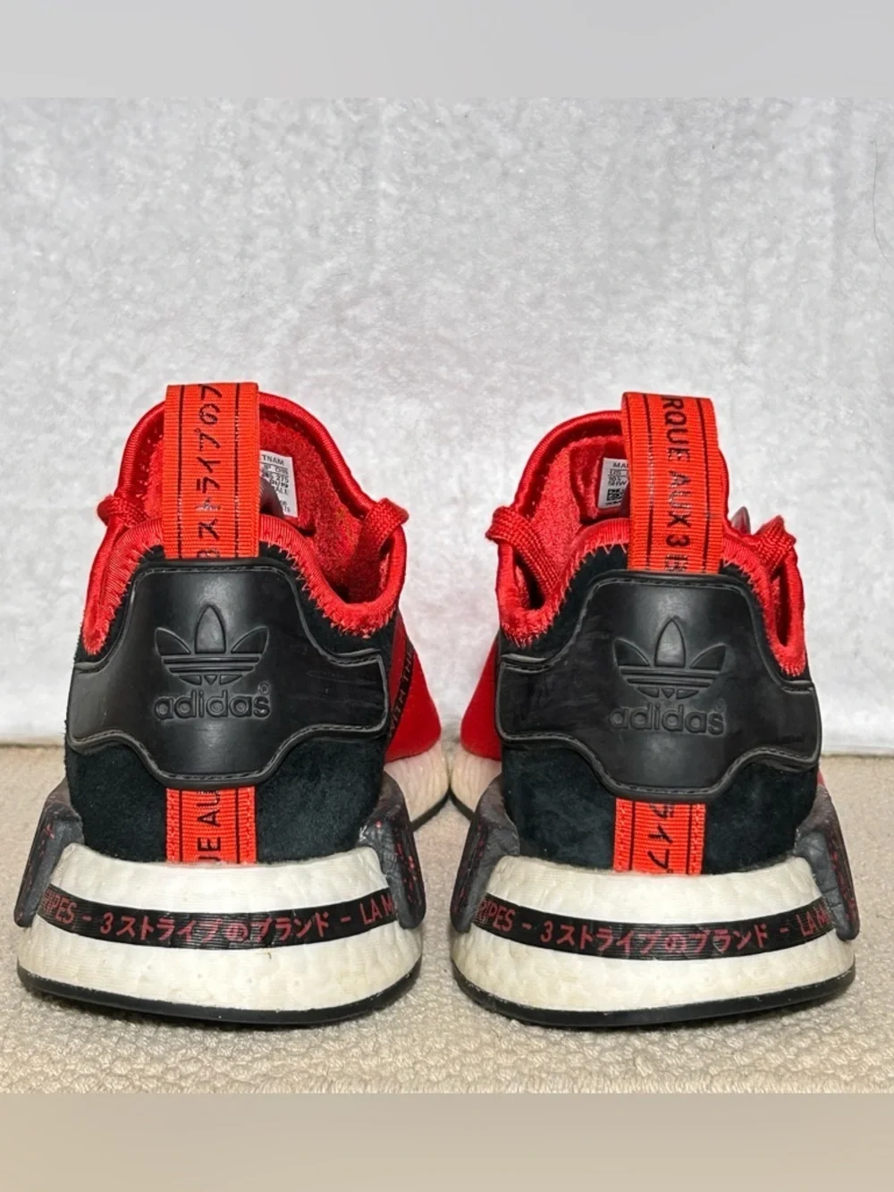 Adidas NMD R! Mens Scarlett/Core Black Running Athletic Sneakers Shoes SZ 10.5